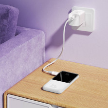 УМБ Baseus Elf Digital Display Fast Charge 10000mAh 22.5W 5A з технологією QC3.0+PD3.0 та iP 20W+Type-C 22.5W кабелем Білий