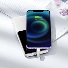 УМБ Baseus Elf Digital Display Fast Charge 10000mAh 22.5W 5A з технологією QC3.0+PD3.0 та iP 20W+Type-C 22.5W кабелем Білий