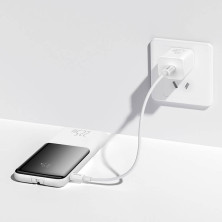 УМБ Baseus Elf Digital Display Fast Charge 10000mAh 22.5W 5A з технологією QC3.0+PD3.0 та iP 20W+Type-C 22.5W кабелем Білий