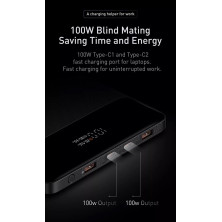 УМБ Baseus Blade Digital Display 20000mAh 100W 5A с технологией QC4.0+PD3.0 + кабель Type-C to Type-C 100W 20V/5A 1м Черный