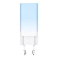 Сетевое зарядное устройство Baseus GaN3 Pro Fast Charger  QC4.0+PD3.0 65W USB+2Type-C 3A + кабель Baseus Type-C to Type-C 100W 20V/5A 1м Голубой