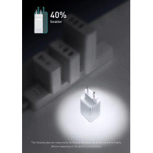 Сетевое зарядное устройство Baseus GaN3 Pro Fast Charger QC4.0+PD3.0 65W USB+2Type-C 3A + кабель Baseus Type-C to Type-C 100W 20V/5A 1м Белый
