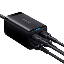 Сетевое зарядное устройство Baseus GaN3 Pro Desktop Fast Charger QC4.0+PD3.0 65W 2USB+2Type-C 3A + кабель Baseus Type-C to Type-C 100W 20V/5A 1м Черный