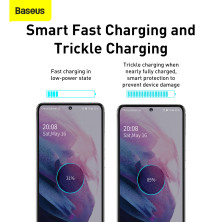 Сетевое зарядное устройство Baseus Super Si Quick Charger 1C QC3.0+PD3.0 25W Type-C 3A + кабель Baseus Type-C to Type-C 3A 1м Белый