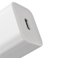 Сетевое зарядное устройство Baseus Super Si Quick Charger 1C QC3.0+PD3.0 25W Type-C 3A + кабель Baseus Type-C to Type-C 3A 1м Белый