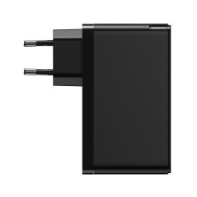 Мережевий зарядний пристрій Baseus GaN Mini Quick Charger QC4.0+PD3.0 120W USB+2Type-C 5A + кабель Baseus Type-C to Type-C 100W 20V/5A 1м Чорний