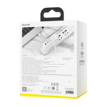 Сетевое зарядное устройство Baseus GaN Mini Quick Charger QC4.0+PD3.0 120W USB+2Type-C 5A + кабель Baseus Type-C to Type-C 100W 20V/5A 1м Белый
