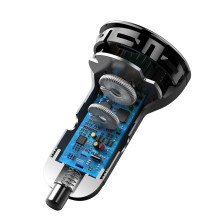 Автомобільний зарядний пристрій Baseus Digital Display Dual SCP QC 3.0 45W 2USB 5A Сріблястий