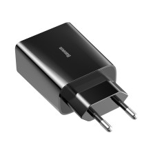 Сетевое зарядное устройство Baseus Quick Charger Mini PD3.0 18W Type-C 3A + Кабель 18W Type-C to Lightning 1м Черный