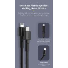 Сетевое зарядное устройство Baseus Quick Charger Mini PD3.0 18W Type-C 3A + Кабель 18W Type-C to Lightning 1м Черный