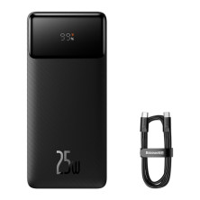 УМБ Baseus Bipow Digital Display 20000mAh 25W 3A з технологією QC3.0+PD3.0 2USB+Type-C + Кабель Type-C to Type-C 60W Чорний