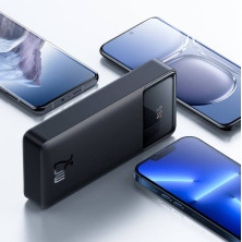УМБ Baseus Bipow Digital Display 20000mAh 25W 3A з технологією QC3.0+PD3.0 2USB+Type-C + Кабель Type-C to Type-C 60W Чорний