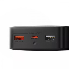 УМБ Baseus Bipow Digital Display 20000mAh 25W 3A з технологією QC3.0+PD3.0 2USB+Type-C + Кабель Type-C to Type-C 60W Чорний