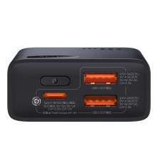 УМБ Baseus Adaman2 Digital Display 10000mAh 30W 5A с технологией QC3.0+PD3.0 2USB+Type-C + Кабель USB to Type-C Черный