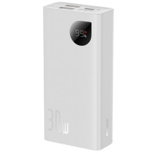 УМБ Baseus Adaman2 Digital Display 10000mAh 30W 5A з технологією QC3.0+PD3.0 2USB+Type-C + Кабель USB to Type-C Білий