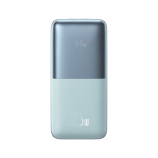 УМБ Baseus Bipow Pro Digital Display 10000mAh 22.5W 5A з технологією QC3.0+PD3.0 2USB+Type-C + Кабель USB to Type-C Блакитний