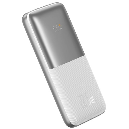 УМБ Baseus Bipow Pro Digital Display 10000mAh 22.5W 5A з технологією QC3.0+PD3.0 2USB+Type-C + Кабель USB to Type-C Білий