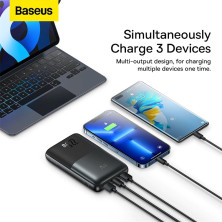УМБ Baseus Bipow Pro Digital Display 10000mAh 22.5W 5A з технологією QC3.0+PD3.0 2USB+Type-C + Кабель USB to Type-C Чорний