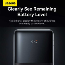 УМБ Baseus Bipow Pro Digital Display 10000mAh 22.5W 5A з технологією QC3.0+PD3.0 2USB+Type-C + Кабель USB to Type-C Чорний