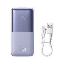 УМБ Baseus Bipow Pro Digital Display 10000mAh 22.5W 5A з технологією QC3.0+PD3.0 2USB+Type-C + Кабель USB to Type-C Фіолетовий