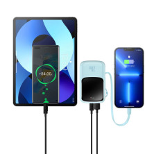 УМБ Baseus Q Pow Pro 10000mAh 20W 5A з технологією QC3.0+PD3.0 та iP кабелем 20W Блакитний