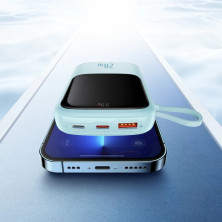 УМБ Baseus Q Pow Pro 10000mAh 20W 5A з технологією QC3.0+PD3.0 та iP кабелем 20W Блакитний