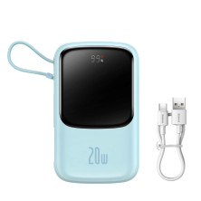 УМБ Baseus Q Pow Pro 10000mAh 20W 5A з технологією QC3.0+PD3.0 та iP кабелем 20W Блакитний