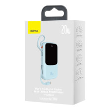 УМБ Baseus Q Pow Pro 10000mAh 20W 5A з технологією QC3.0+PD3.0 та iP кабелем 20W Блакитний