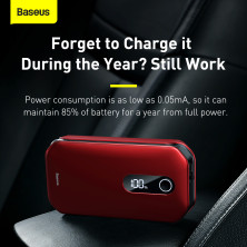 Пускозарядное устройство Бустер Baseus Car Jamp Starter Super Energy Pro 3in1 12V 12000mAh с функцией Павербанка 5V/3A и LED фонарика Красный