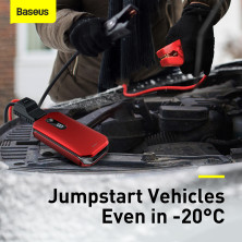 Пускозарядное устройство Бустер Baseus Car Jamp Starter Super Energy Pro 3in1 12V 12000mAh с функцией Павербанка 5V/3A и LED фонарика Красный