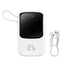 УМБ Baseus Q Pow Pro 10000mAh 22.5W 5A з технологією QC3.0+PD3.0 та Type-C кабелем 22.5W Білий