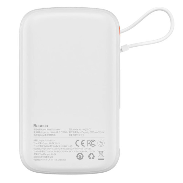 kiy kiy　f10 УМБ Baseus Q Pow Pro 10000mAh 22.5W 5A с технологией QC3.0+PD3.0