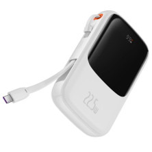 УМБ Baseus Q Pow Pro 10000mAh 22.5W 5A з технологією QC3.0+PD3.0 та Type-C кабелем 22.5W Білий