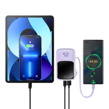 УМБ Baseus Q Pow Pro 10000mAh 22.5W 5A з технологією QC3.0+PD3.0 та Type-C кабелем 22.5W Фіолетовий