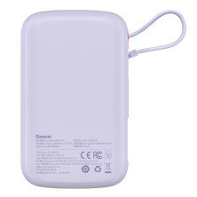 УМБ Baseus Q Pow Pro 10000mAh 22.5W 5A з технологією QC3.0+PD3.0 та Type-C кабелем 22.5W Фіолетовий