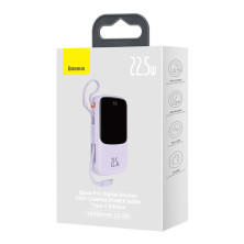 УМБ Baseus Q Pow Pro 10000mAh 22.5W 5A з технологією QC3.0+PD3.0 та Type-C кабелем 22.5W Фіолетовий