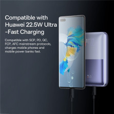 УМБ Baseus Bipow Pro Digital Display 20000mAh 22.5W 5A з технологією QC3.0+PD3.0 2USB+Type-C + Кабель USB to Type-C Фіолетовий