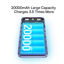УМБ Baseus Bipow Pro Digital Display 20000mAh 22.5W 5A з технологією QC3.0+PD3.0 2USB+Type-C + Кабель USB to Type-C Фіолетовий