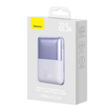 УМБ Baseus Bipow Pro Digital Display 20000mAh 22.5W 5A з технологією QC3.0+PD3.0 2USB+Type-C + Кабель USB to Type-C Фіолетовий