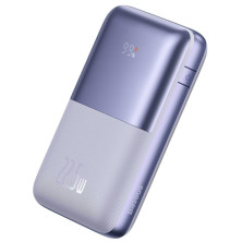 УМБ Baseus Bipow Pro Digital Display 20000mAh 22.5W 5A з технологією QC3.0+PD3.0 2USB+Type-C + Кабель USB to Type-C Фіолетовий