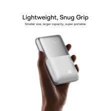 УМБ Baseus Bipow Pro Digital Display 20000mAh 22.5W 5A з технологією QC3.0+PD3.0 2USB+Type-C + Кабель USB to Type-C Білий