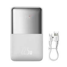 УМБ Baseus Bipow Pro Digital Display 20000mAh 22.5W 5A з технологією QC3.0+PD3.0 2USB+Type-C + Кабель USB to Type-C Білий