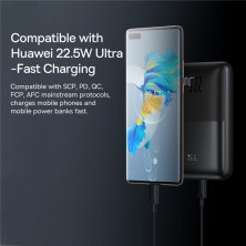 УМБ Baseus Bipow Pro Digital Display 20000mAh 22.5W 5A с технологией QC3.0+PD3.0 2USB+Type-C + Кабель USB to Type-C Черный