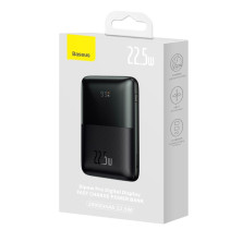 УМБ Baseus Bipow Pro Digital Display 20000mAh 22.5W 5A с технологией QC3.0+PD3.0 2USB+Type-C + Кабель USB to Type-C Черный