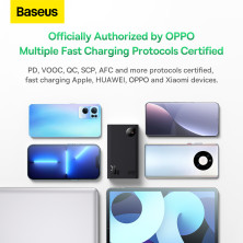 УМБ Baseus Adaman2 Digital Display 20000mAh 30W 5A з технологією QC3.0+PD3.0 VOOC 2USB+Type-C + Кабель USB to Type-C Чорний