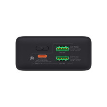 УМБ Baseus Adaman2 Digital Display 20000mAh 30W 5A з технологією QC3.0+PD3.0 VOOC 2USB+Type-C + Кабель USB to Type-C Чорний