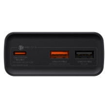 УМБ Baseus Adaman Metal Digital Display 20000mAh 30W 3A з технологією QC3.0+PD3.0 2USB+Type-C + Кабель Type-C to Type-C 60W Чорний