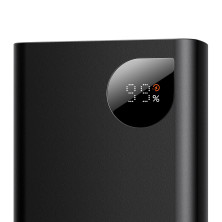 УМБ Baseus Adaman Metal Digital Display 20000mAh 30W 3A з технологією QC3.0+PD3.0 2USB+Type-C + Кабель Type-C to Type-C 60W Чорний