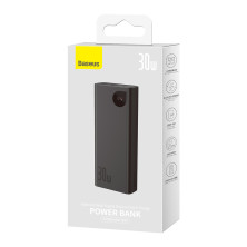 УМБ Baseus Adaman Metal Digital Display 20000mAh 30W 3A з технологією QC3.0+PD3.0 2USB+Type-C + Кабель Type-C to Type-C 60W Чорний