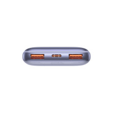 УМБ Baseus Bipow Pro Digital Display 10000mAh 20W 3A з технологією QC3.0+PD3.0 2USB+Type-C + Кабель USB to Type-C Фіолетовий